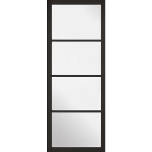 Soho Black Clear Glazed Internal Door
