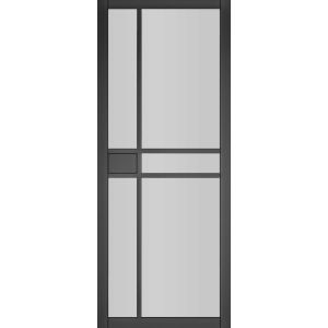 Dalston Black Pre-Finished Clear Glazed Internal Door
