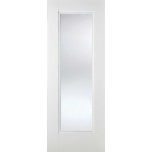 Eindhoven Clear Glazed Primed Solid Internal Door