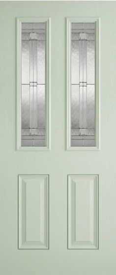 Malton Green Glazed External Door