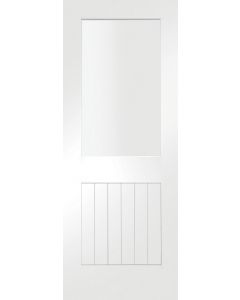 Suffolk White Primed 1 Light Clear Glazed Internal Door