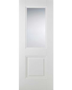 Arnhem White Primed Clear Glazed Solid Internal Door