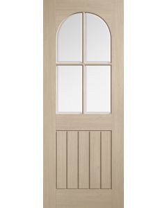Mexicano Blonde Oak Arched Square Top Bevel Glazed Internal Door