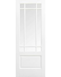 Downham White Primed Bevelled Glazed Internal Door