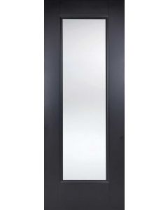 Eindhoven Primed Black Clear Glazed Internal Door
