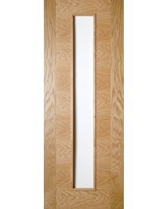Seville Oak Clear Glazed Pre-Finished Internal Fire Door