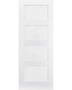 Shaker 4 Panel White Primed Internal Door LPD