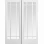 Manhattan White Pre-Primed Pair Clear Beveled Glazed Internal Doors