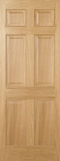 Regency Oak 6 Panel Pre-Finished Internal Door 
