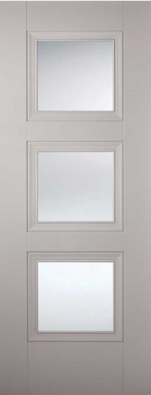 Amsterdam Grey Clear Glazed Internal Door