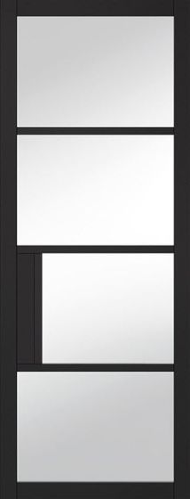 Chelsea Primed Black Clear Glazed Internal Door