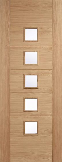 Carini Oak Clear Glazed Pre-Finished Internal Doors