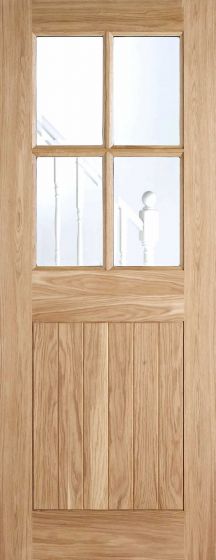 4 Light Cottage Double Glazed Oak External Doors