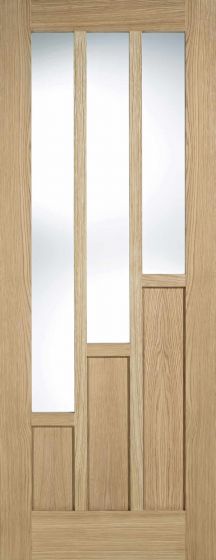 Coventry Oak Pre-Finished Clear Glazed Internal Door (LPD)