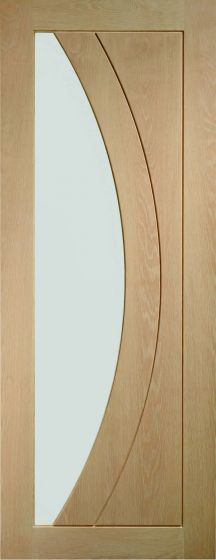 Salerno Oak with Clear Glass Internal Door
