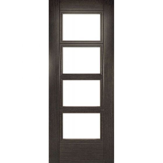 Montreal Dark Grey Clear Glazed Internal Fire Door FD30