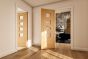 Seville Oak Pre-Finished Clear Glazed Slanted Internal Door