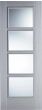 Vancouver Light Grey Clear Glazed Fire Door FD30