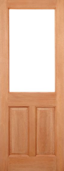 2XG Hardwood with Double Glazed Clear Glass External Door