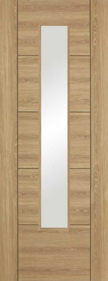 Vancouver Oak Laminated Clear Glazed Internal Door