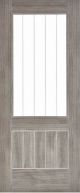 Mexicano Light Grey Laminate Clear Glazed Internal Door