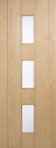 Copenhagen Three Light Double Glazed Oak External Doors