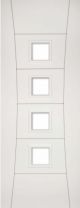 Pamplona White Pre-Primed Clear Glazed Internal Doors