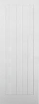 Textured Vertical 5P White Primed Moulded Grained Fire Door FD30