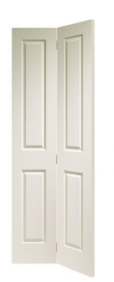 Victorian 4 Panel Bi-Fold White Primed Moulded Internal Door