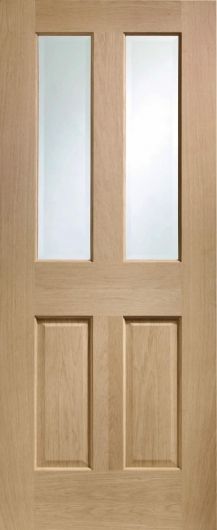 Malton Oak with Clear Bevelled Glass Internal Door