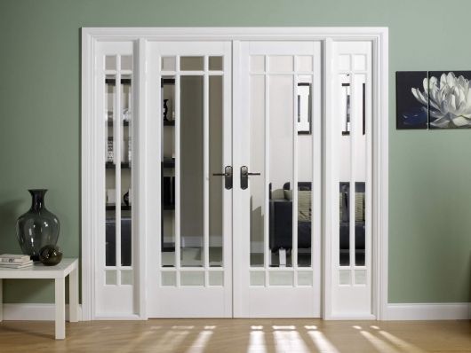 W6 Manhattan White Painted Bevelled Glazed Room Dividers
