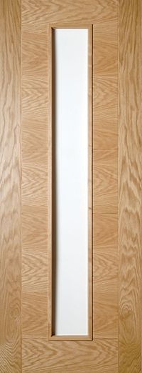Seville Oak Clear Glazed Pre-Finished Internal Fire Door